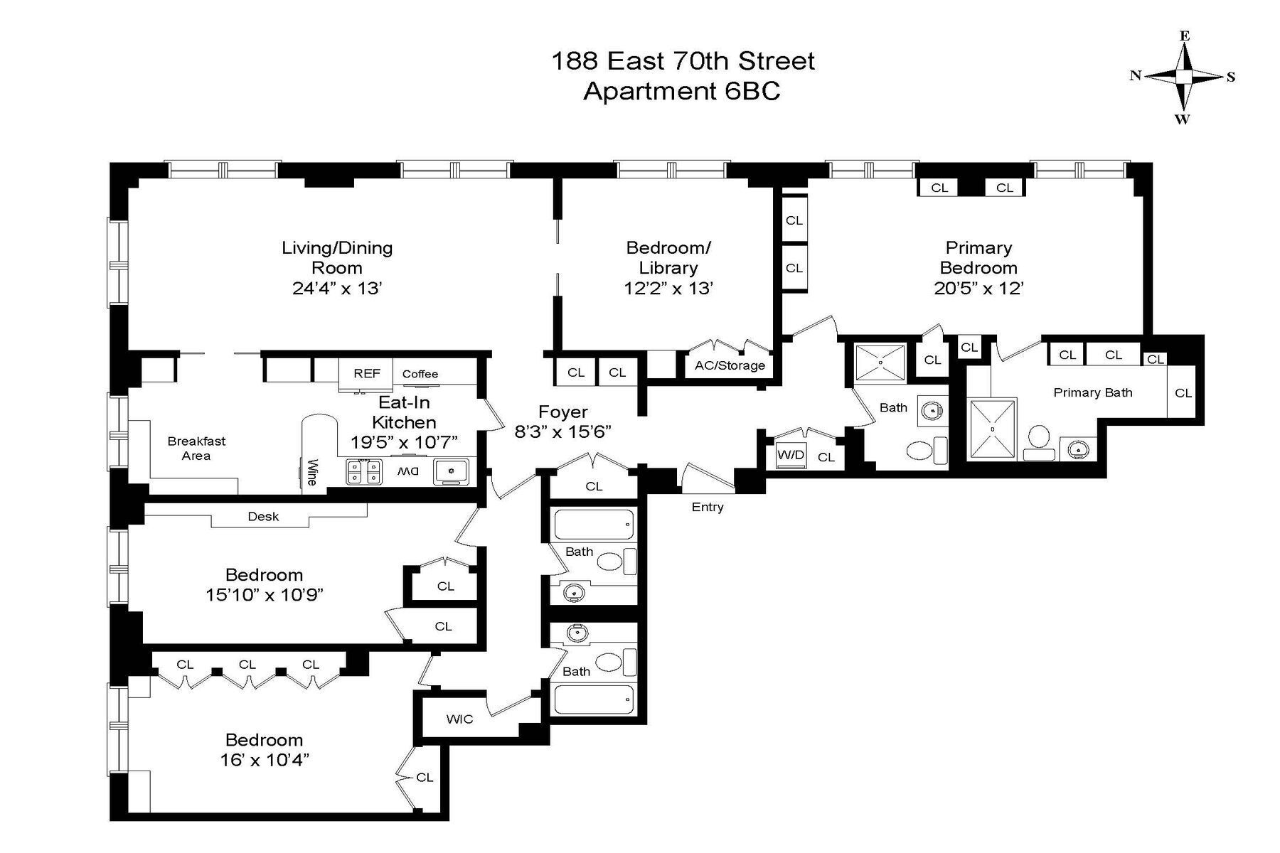 188 East 70th Street 6BC Upper East Side New York NY 10021