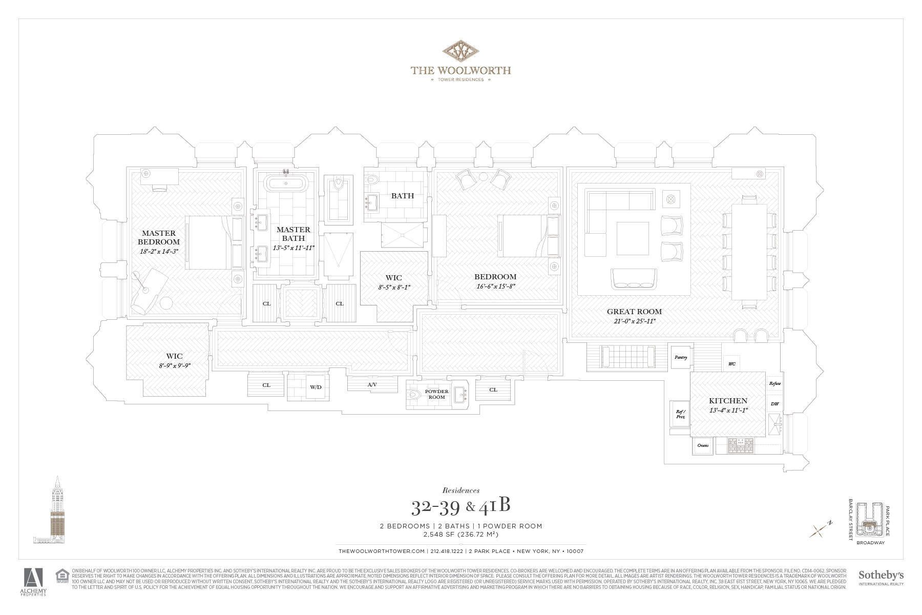 2 Park Place 41B Tribeca New York NY 10007