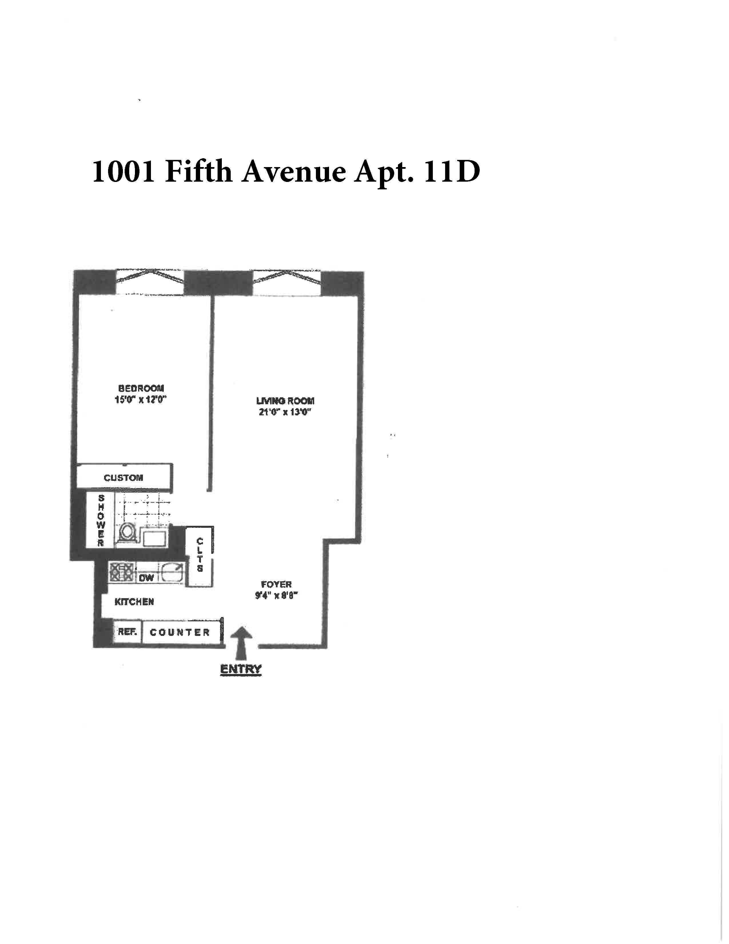 1001 Fifth Avenue 11D Upper East Side New York NY 10028