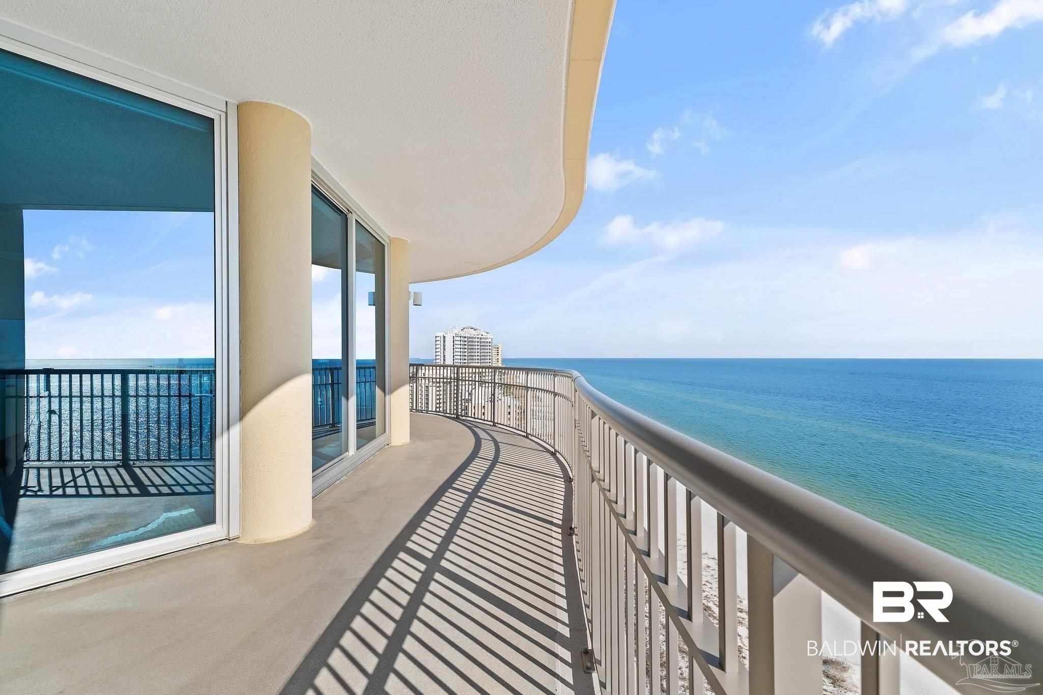 Indulge in serene vistas from every corner of this impeccably appointed, professionally furnished 4-bedroom, 4-bathroom residence, meticulously designed for luxury living. Located within a rent-restricted complex, this upscale coastal haven provides you with two primary suites, each offering unparalleled panoramas - one south-facing, the other east-facing. While lounging inside your beach getaway, by the waves or by the pool having its perks, you’ll find some of your best moments of leisure will most often be captured on the expansive private balcony, where the most beautiful sunrises and sunsets unfold. Your own unit storage is conveniently right outside of your condo entry. Among the many features of this unit are a new Reme air purification system in 2023, remodeled kitchen with soft close cabinets, tile backsplash, under counter lighting, granite countertops and an oversize apron sink, upgraded tile flooring in the living room and dining room as well 10' ceilings and wood look flooring in the bedrooms, remodeled master bath with sit down shower, new cabinets, double vanity and lighting, remodeled guest bath off the living room with new shower, cabinets, vanity and lighting, new Carrier air conditioning system in 2017, new dehumidifier in 2019 and a new water heater in 2018. Also included with the purchase of this unit is a 1 year "Home Warranty Plan" for peace of mind. The Mirabella complex consists of only 51 rent restricted units on 400 feet of sugar white sand with indoor/outdoor pools, indoor/outdoor hot tubs, steam room, sauna room, large exercise room with state-of-the-art equipment, community room with kitchen facilities, gated entrance as well as a keypad entry at the front door for additional security. Primary residence or second home this unit will exceed your expectations! Buyer to verify all information during due diligence.