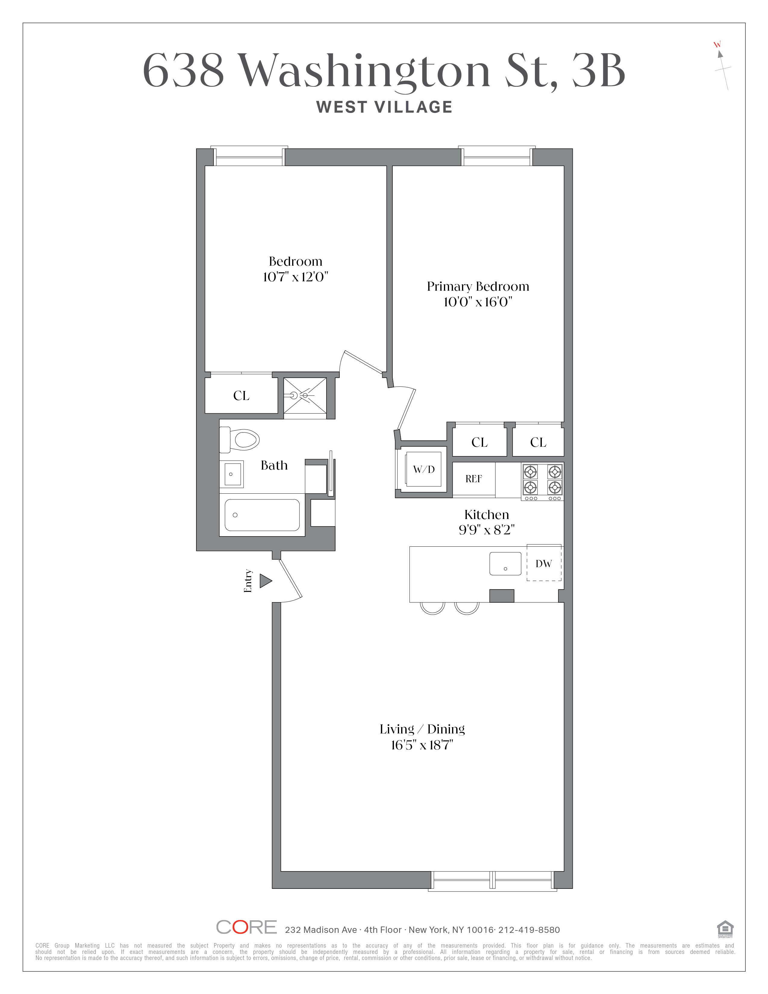 638 Washington Street 3B W. Greenwich Village New York NY 10003