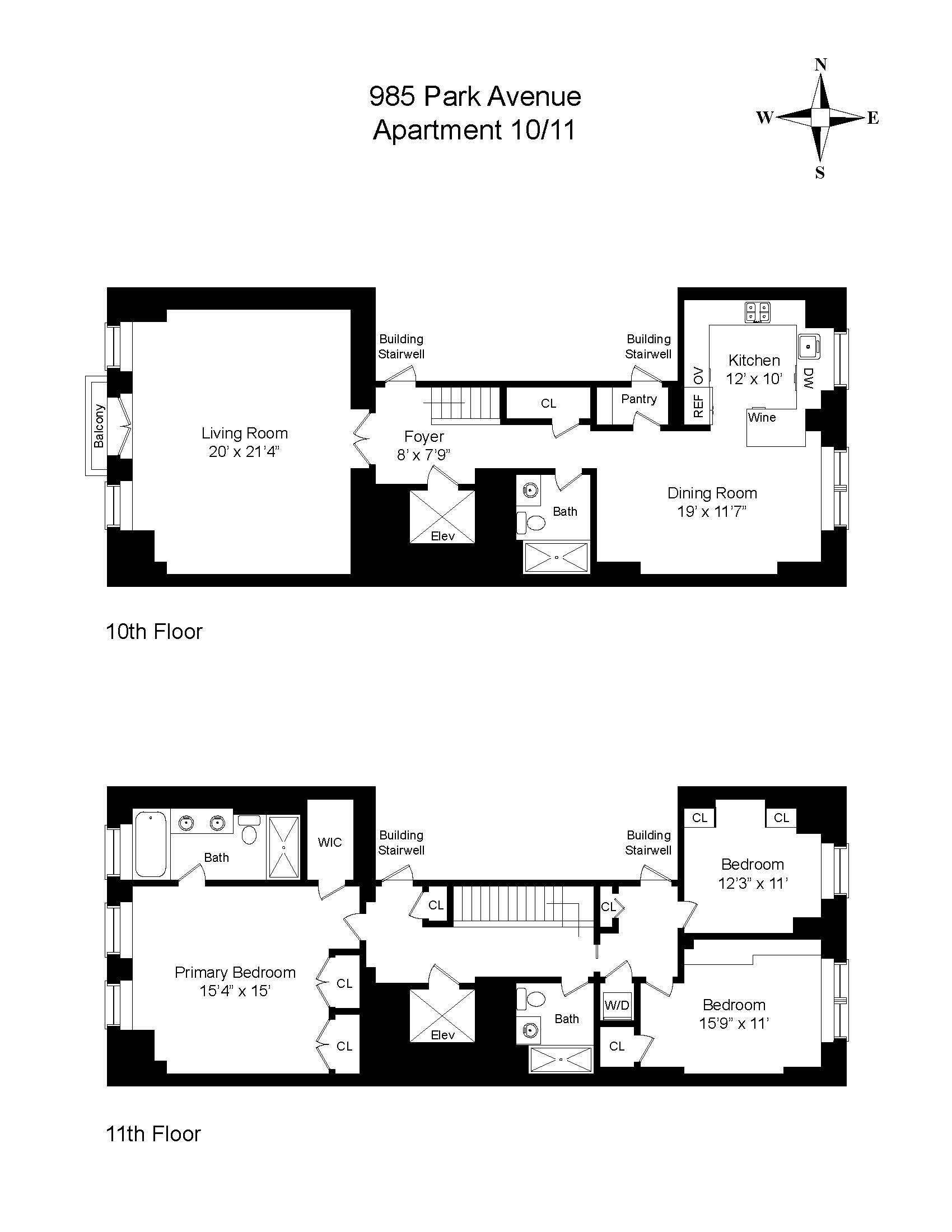 985 Park Avenue 10/11 Upper East Side New York NY 10028