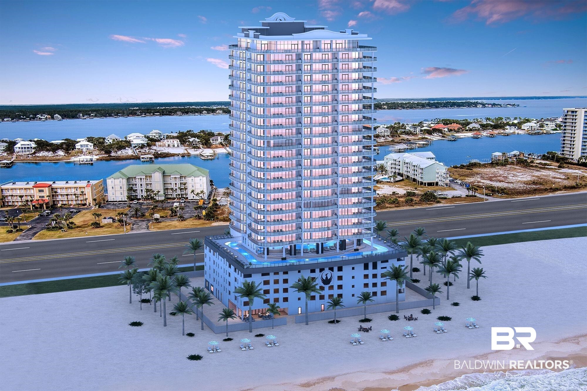 5BR/6BA corner unit at Phoenix Key, Orange Beach’s newest high-end Gulf-front development by Brett/Robinson. Boasting 3,148 sq ft of interior space and a 1,202 sq ft wraparound balcony. Buyer to verify all information during due diligence.