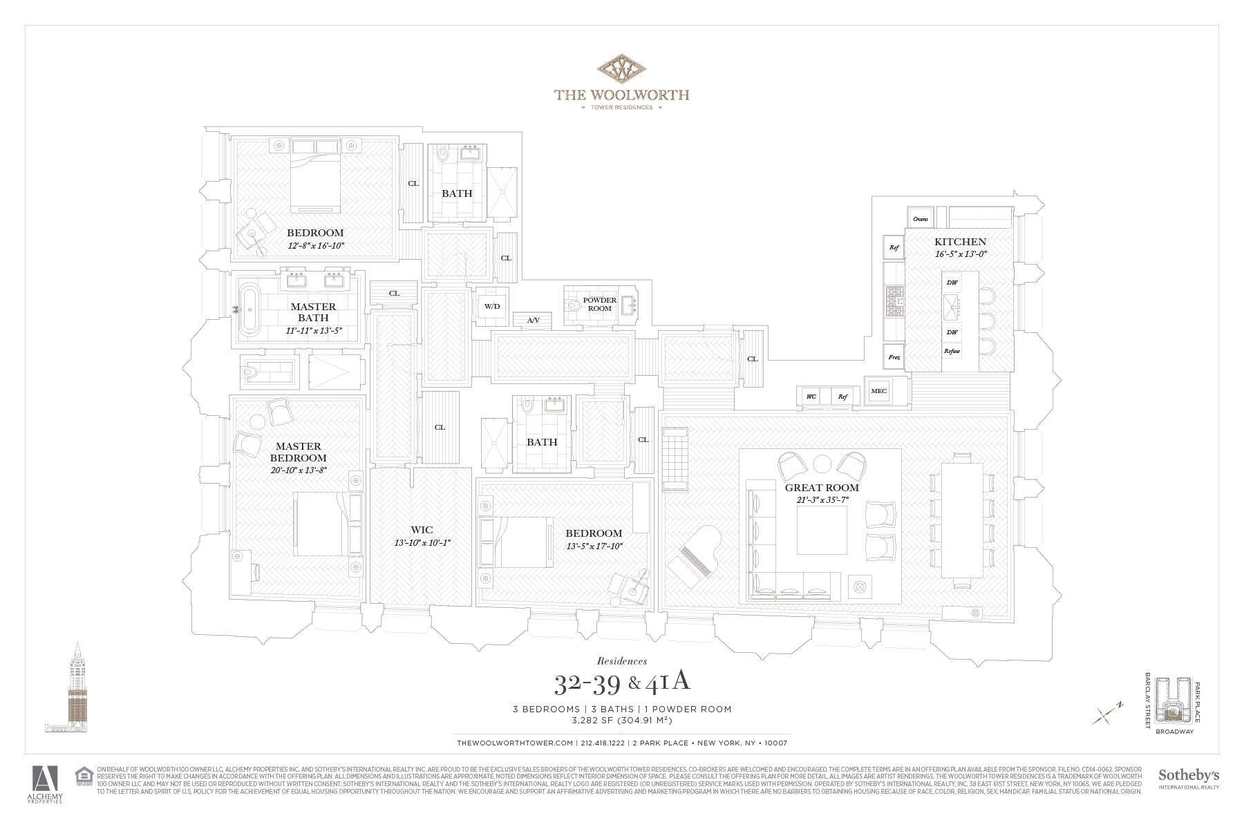 2 Park Place 35A Tribeca New York NY 10007