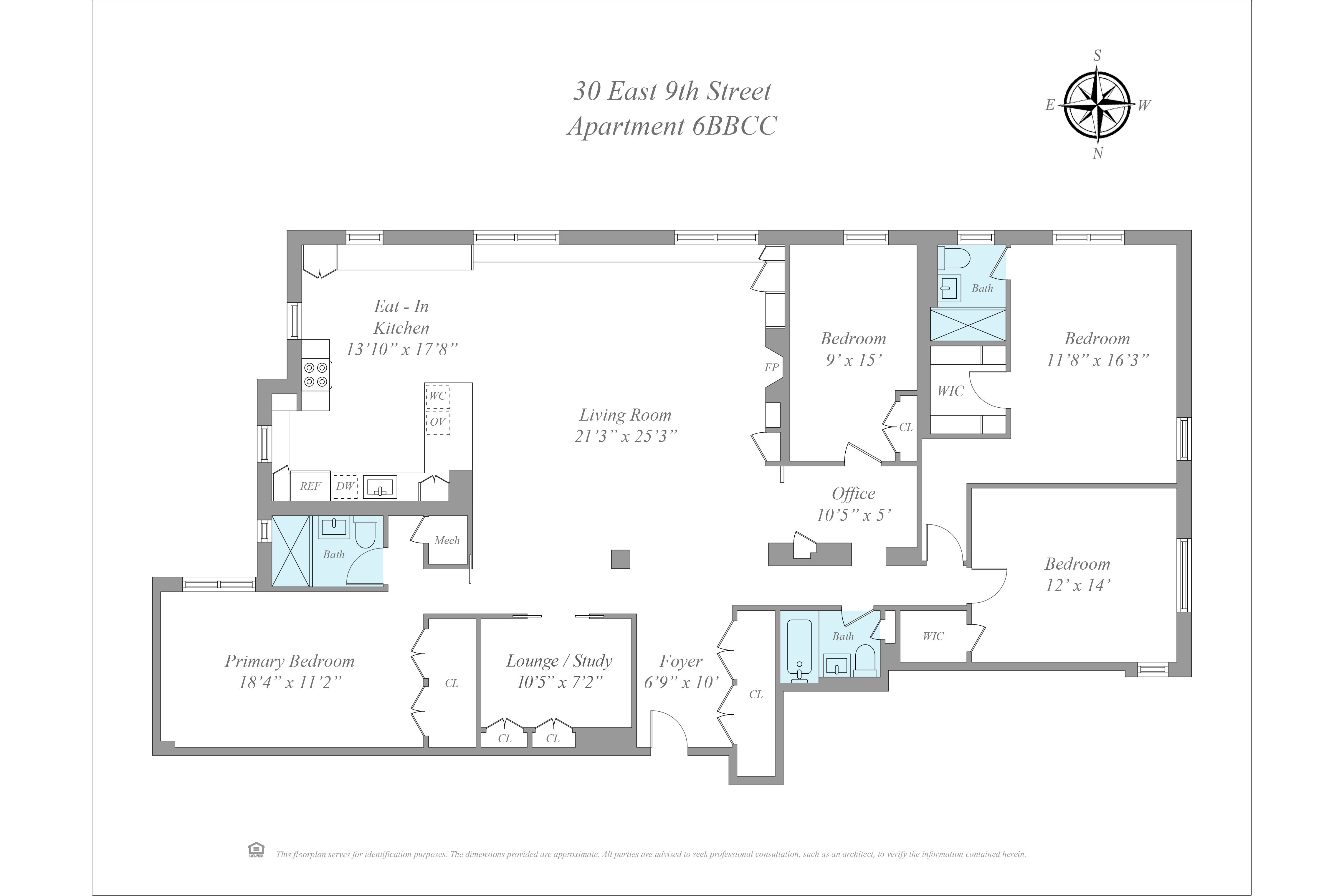 30 East 9th Street 6BBCC Greenwich Village New York NY 10003