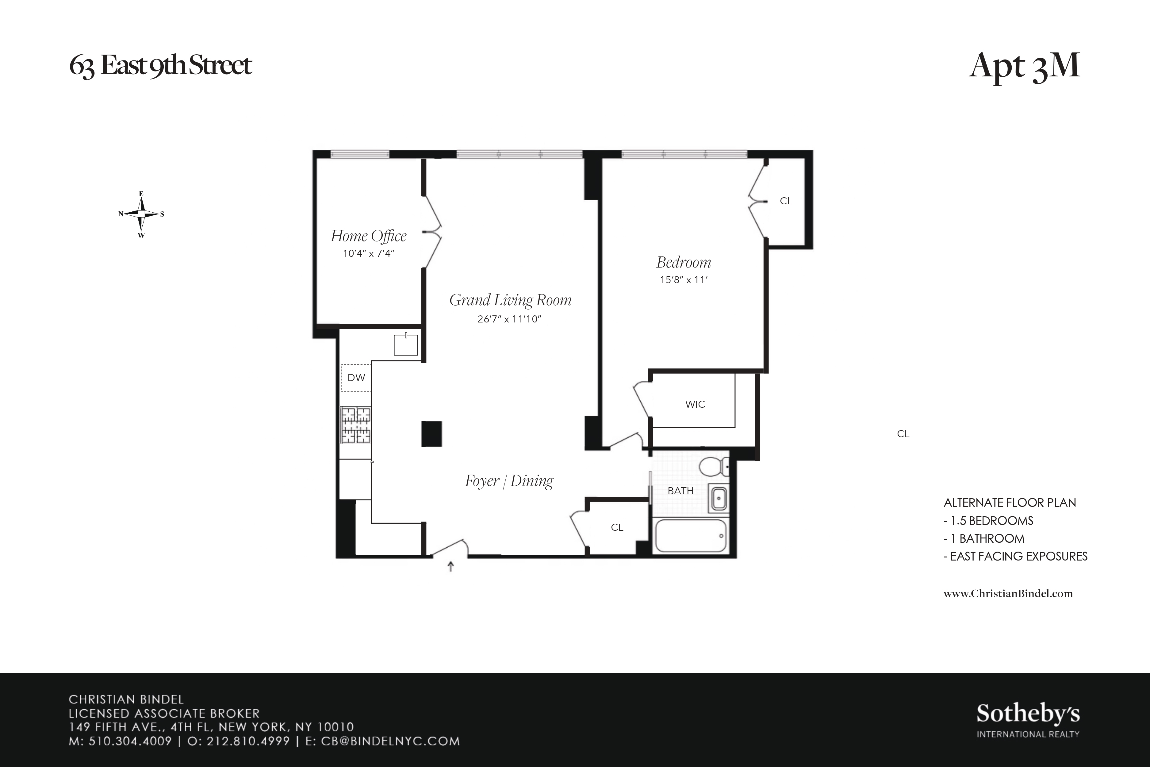 63 East 9th Street 3M Greenwich Village New York NY 10003