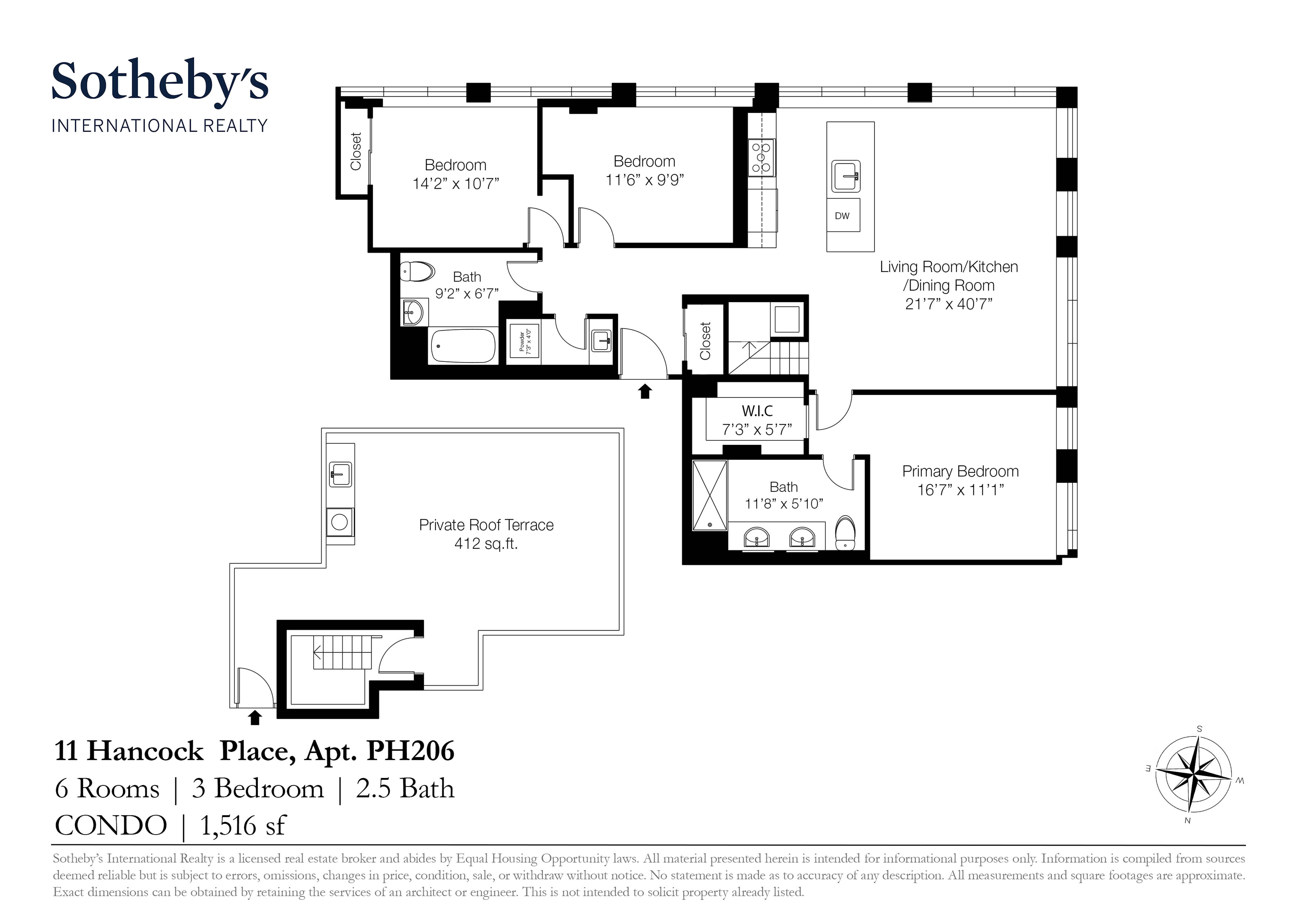 11 Hancock Place PH206 West Harlem New York NY 10027