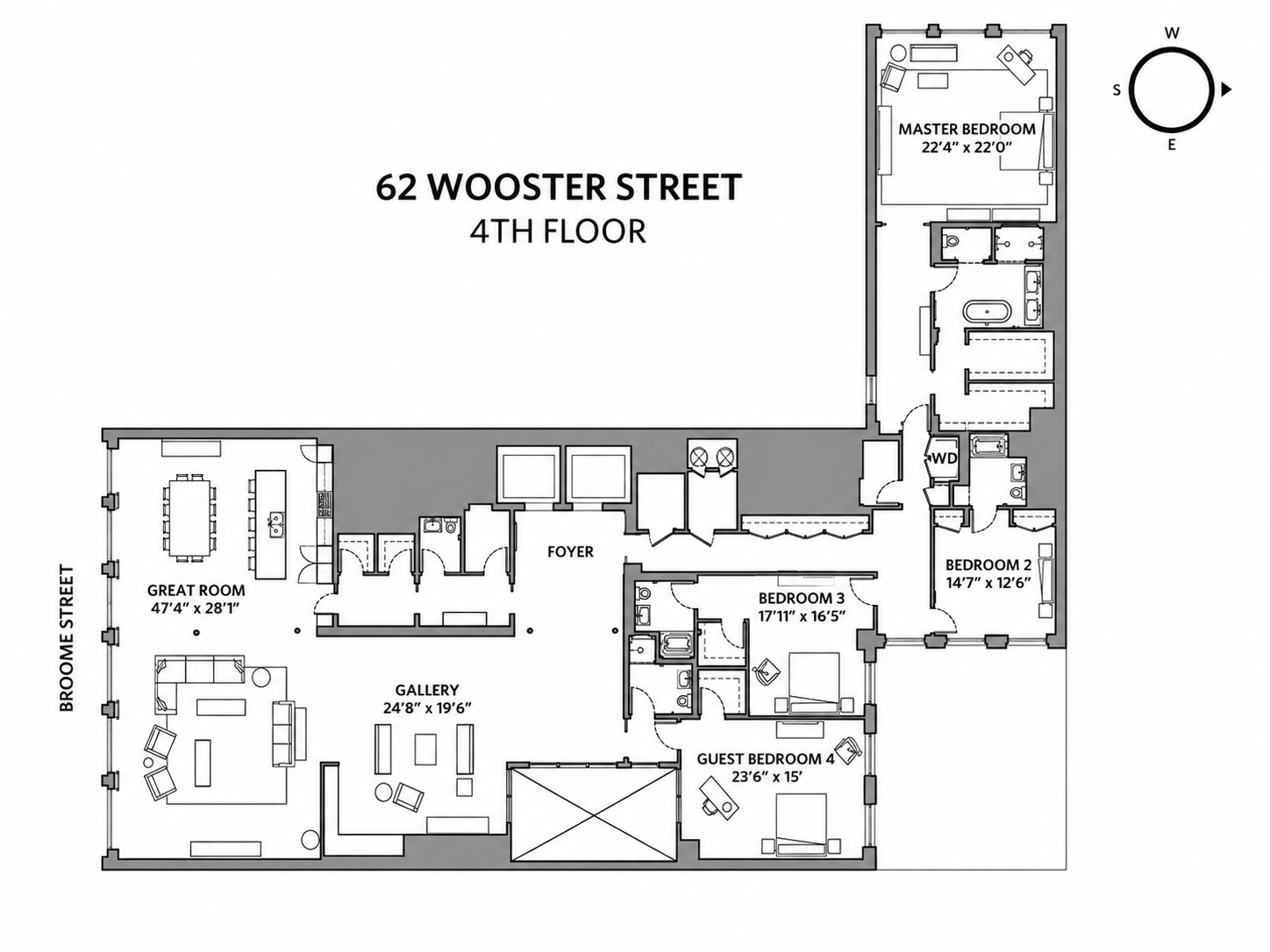 62 Wooster Street 4-FLR Soho New York NY 10012