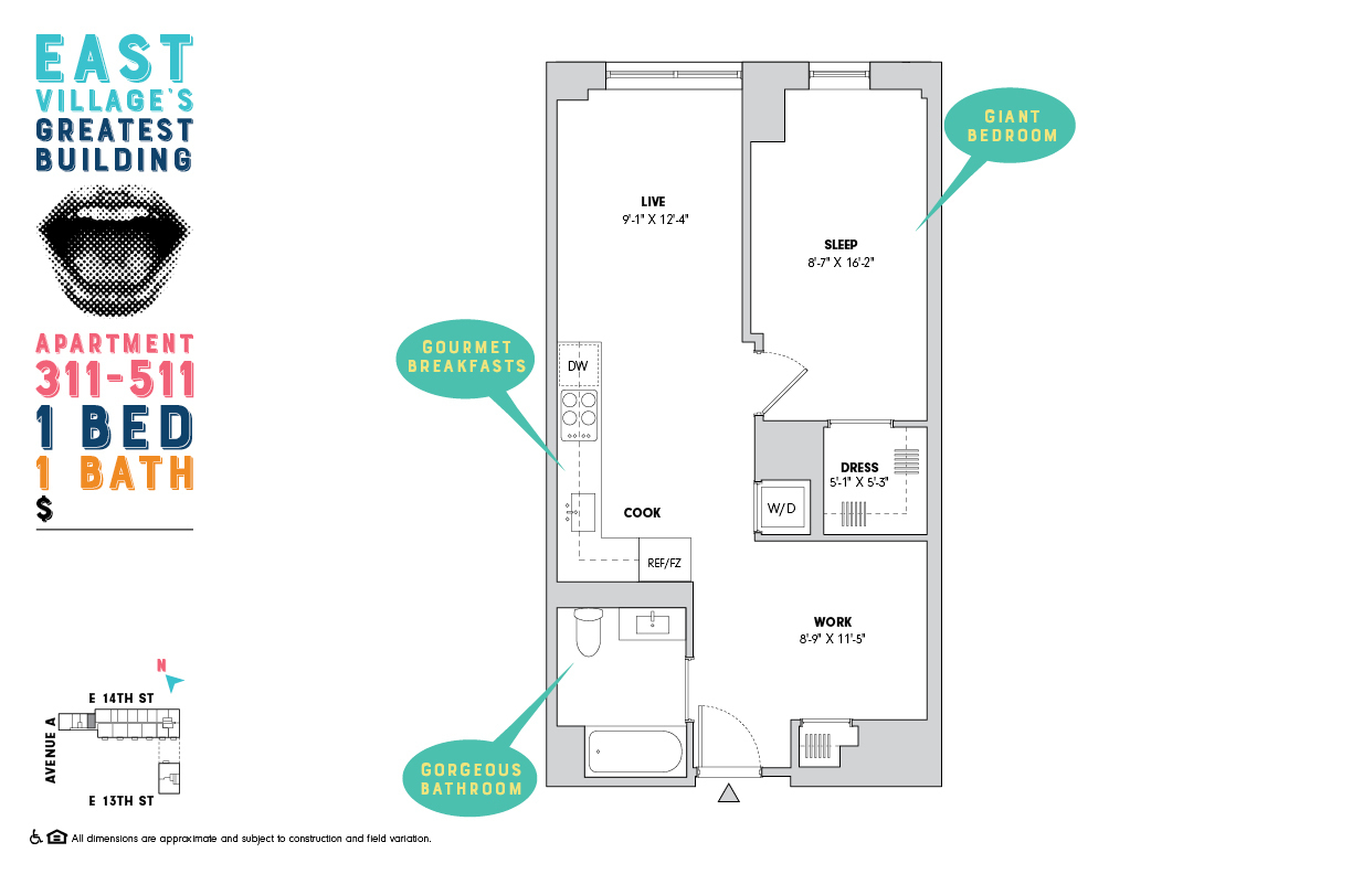 510 East 14th Street 311 E. Greenwich Village New York NY 10009