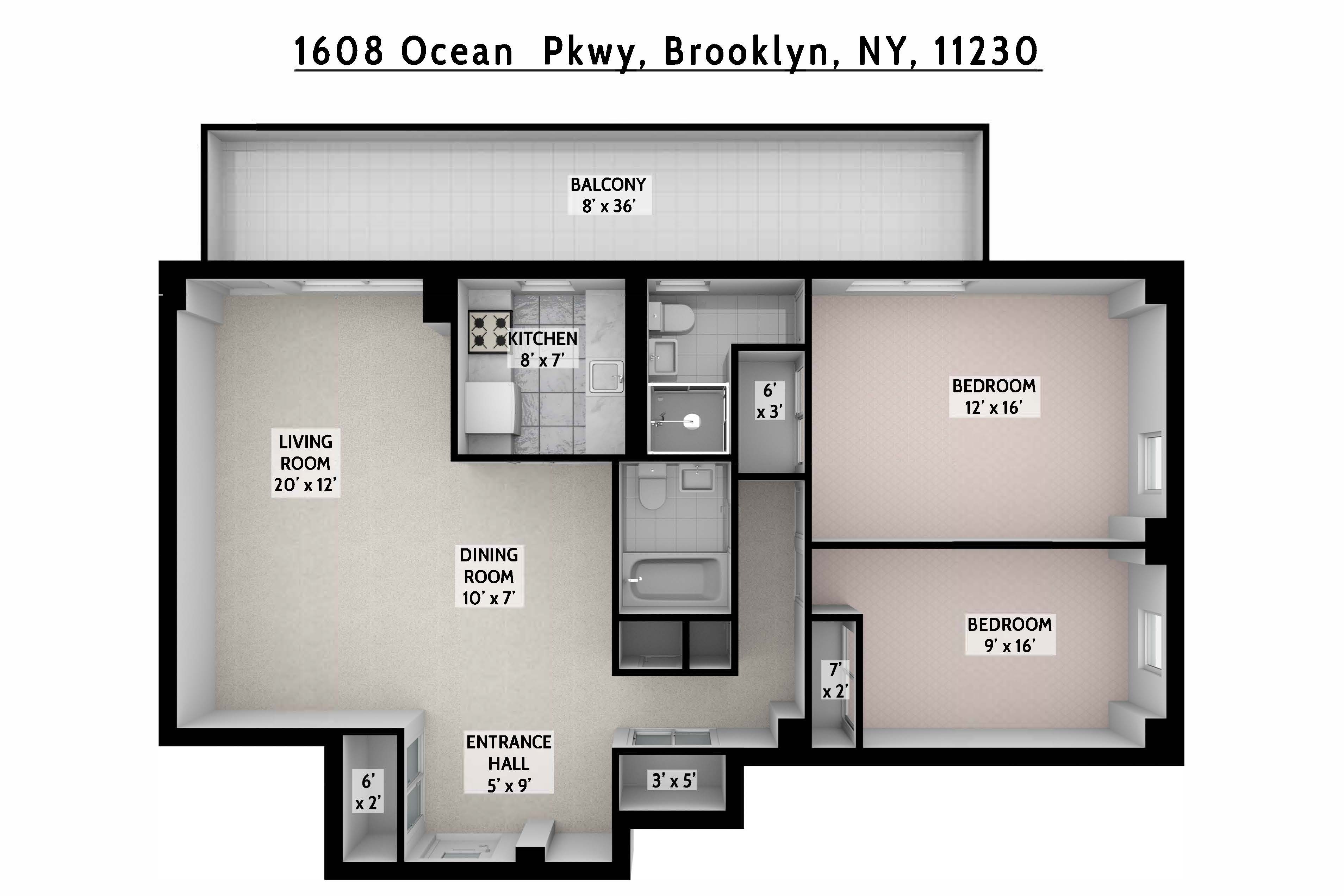 1608 Ocean Parkway 8B Gravesend Brooklyn NY 11230