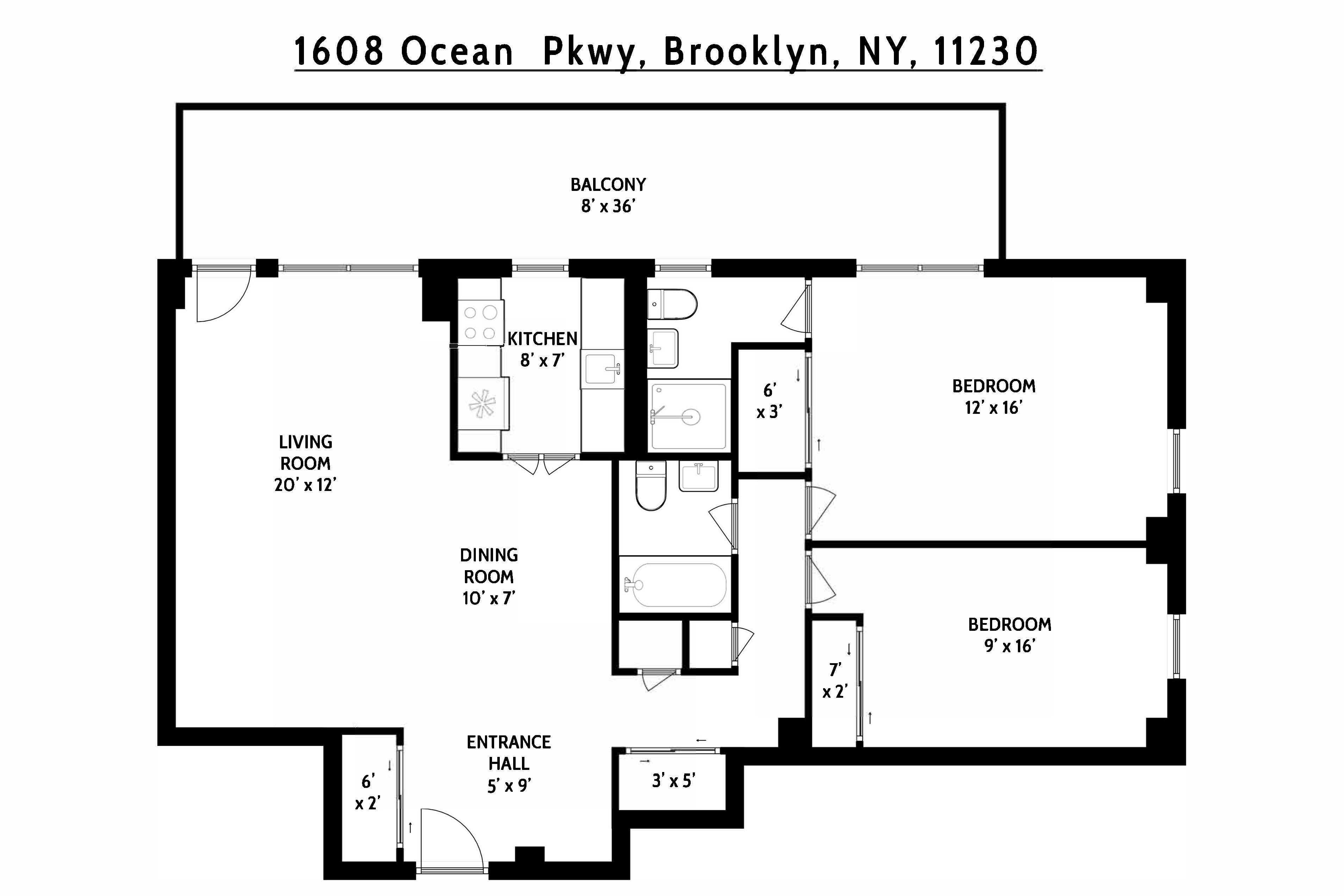 1608 Ocean Parkway 8B Gravesend Brooklyn NY 11230