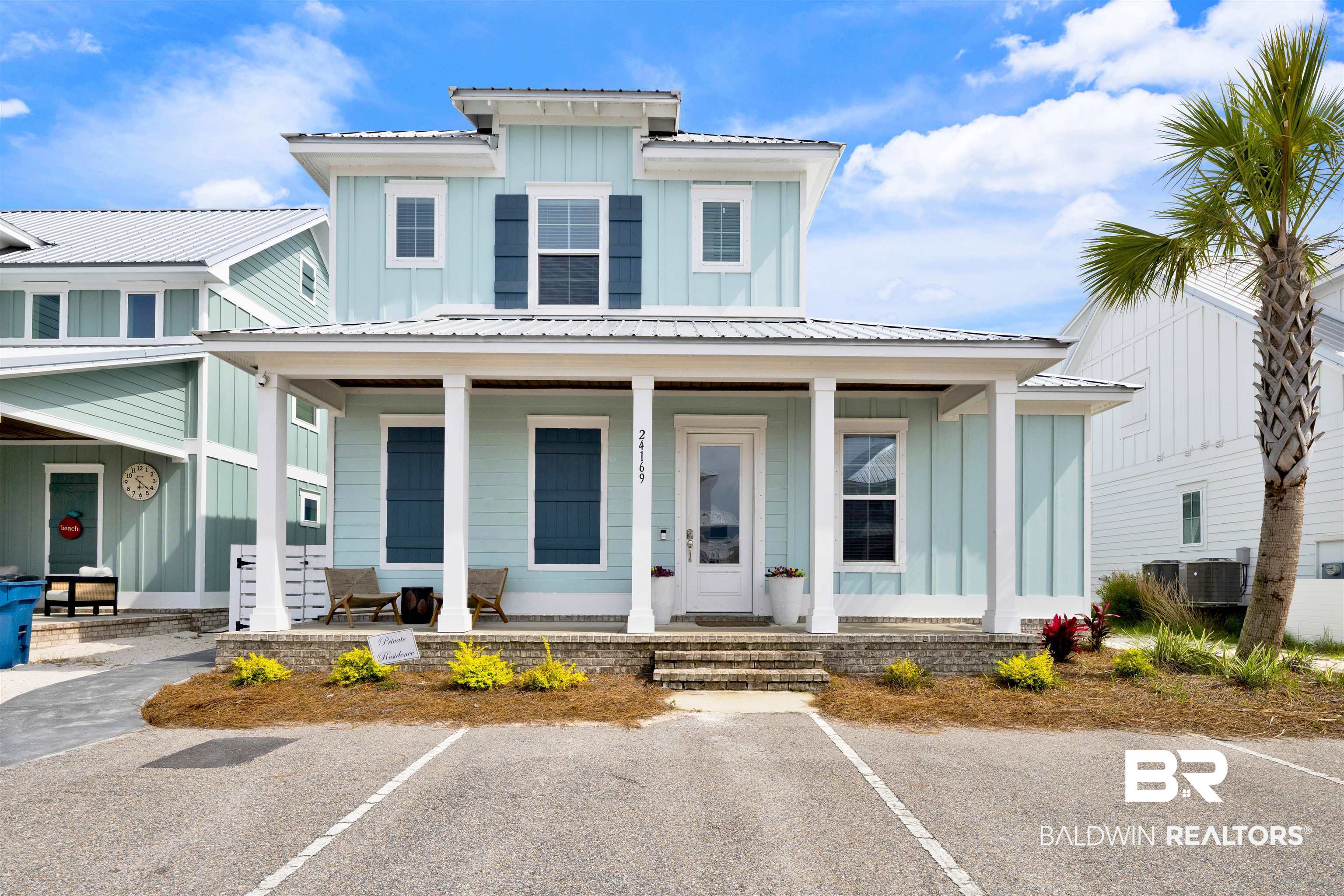Turnkey Bayou WATERFRONT Coastal Retreat with Short-Term Rental history! Welcome to the sought-after Summer Salt community, where natural beauty surrounds you with protected wetlands, abundant wildlife, & a relaxed coastal lifestyle. Short-term rentals allowed & low HOA dues of just $200 per month, this property offers an exceptional opportunity as a primary residence, second home, or investment property. Built in 2023 & designed to Gold Fortified standards, this beautifully appointed 2,634-square-foot home sits on the back bayou w/4 bedrooms, 4 bathrooms, & a spacious bonus room perfect for a game room, media room, or additional living space. The thoughtfully designed floor plan includes a generous primary suite on the main level with a spa-like ensuite bathroom featuring a soaking tub, separate shower, & dual vanities. A second bedroom & full bathroom are also conveniently located on the first floor. Upstairs, you'll find two additional bedrooms, each with its own private bathroom, along with the versatile bonus area. Offered with high-end furnishings & coastal-inspired décor, this home is truly move-in & rental-ready. Interior upgrades include elegant white quartz countertops, stainless steel appliances, and a smart home package featuring a Ring doorbell. Outside, the owners' attention to detail is evident throughout. Enjoy outdoor living on the expansive concrete patio complete with gas grill. A decorative metal fence, retaining wall, and custom slat privacy wall on the back porch provide both beauty & functionality, offering added protection from sun & wind. Professional landscaping showcases palm trees & coastal shrubs creating a tropical retreat. Gutters/downspouts for rainwater management, a spacious four-car parking area, & a newly poured sidewalk leading to the trash bin area for added guest convenience. Ideally located near beach access, restaurants, shopping, & entertainment. Buyer to verify all information during due diligence.