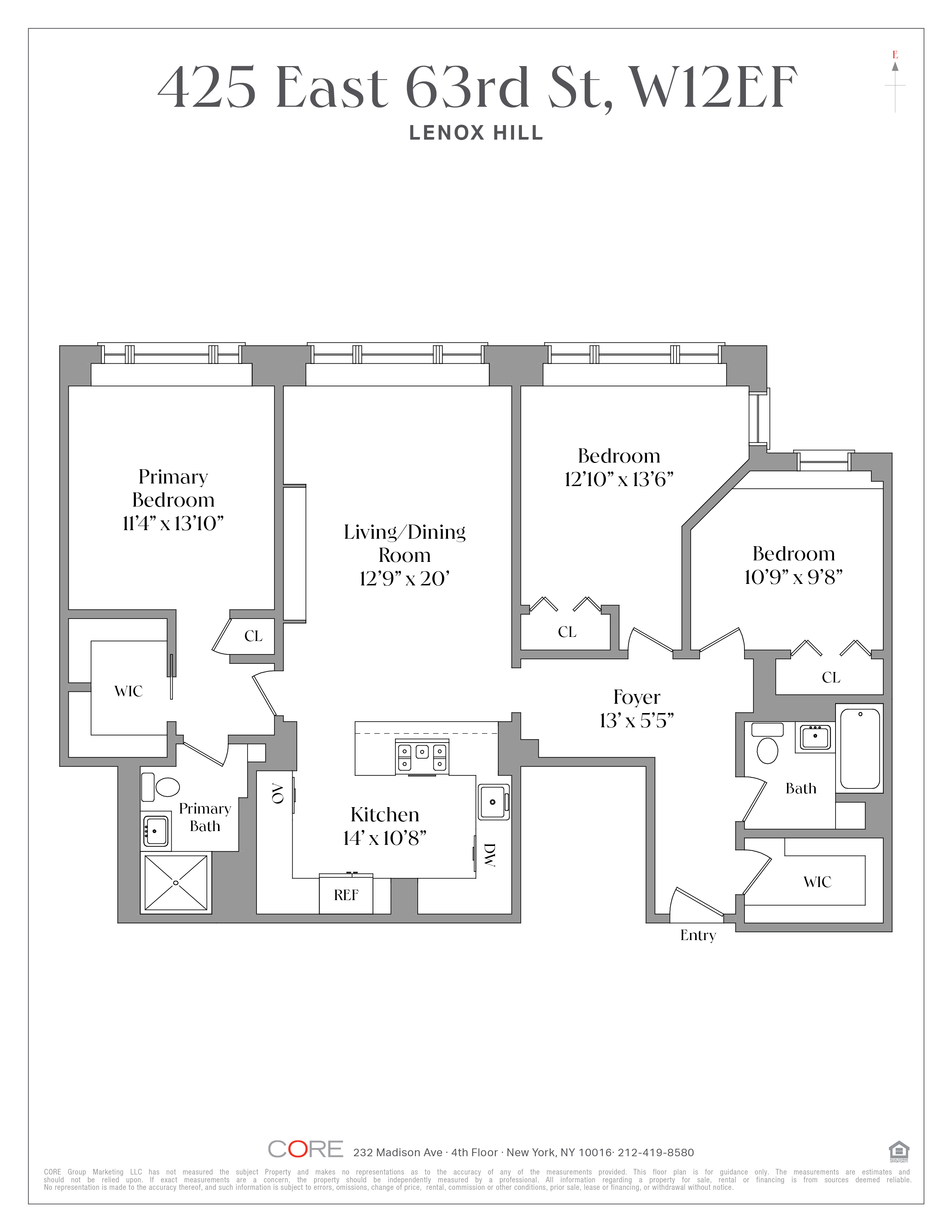 425 East 63rd Street W12EF Upper East Side New York NY 10065