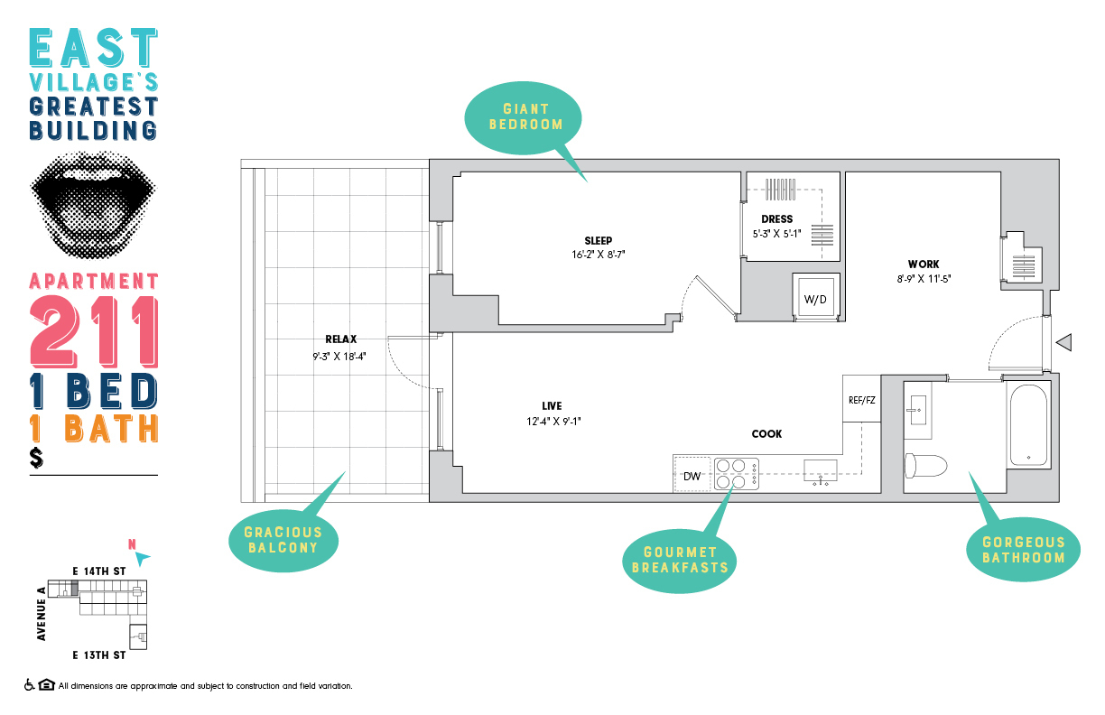 510 East 14th Street 211 E. Greenwich Village New York NY 10009