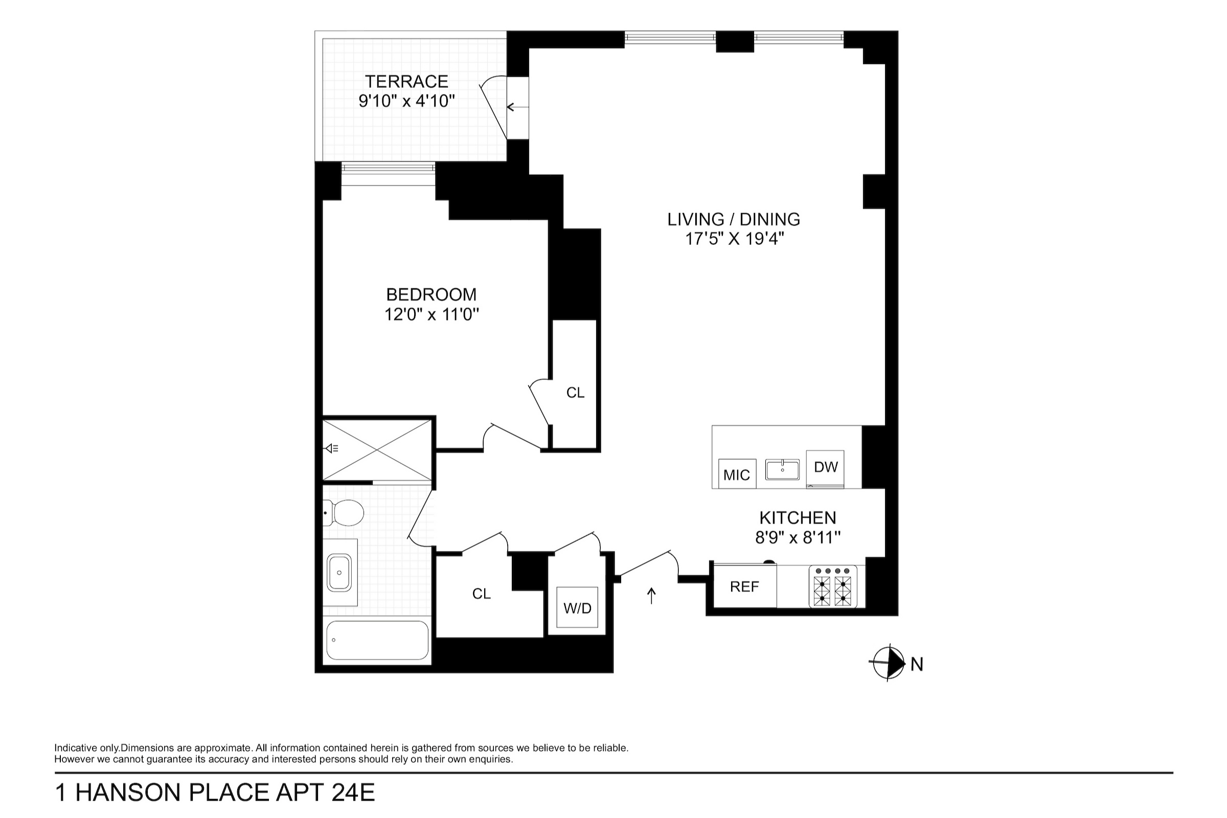 1 Hanson Place 24E Fort Greene Brooklyn NY 11217