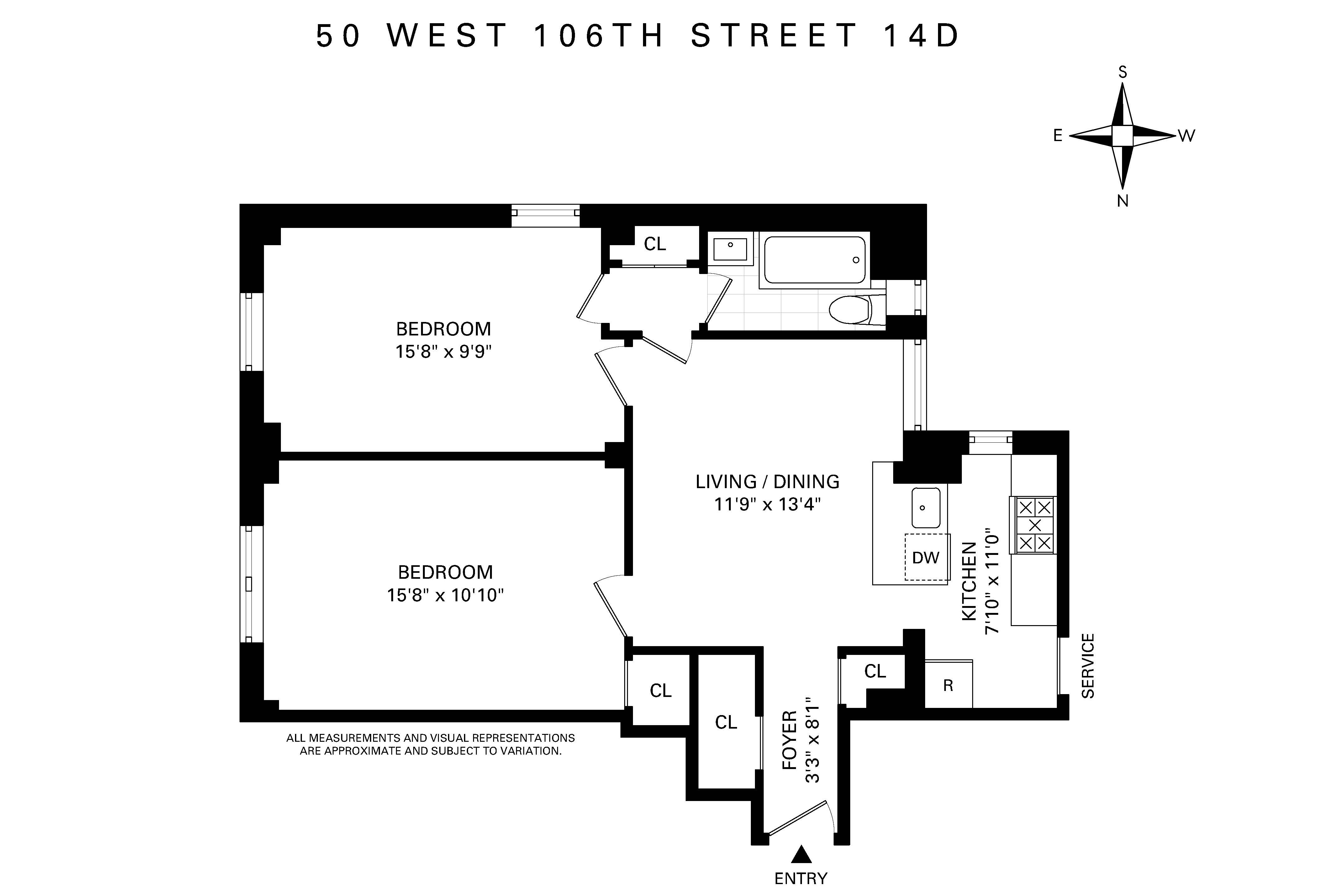 50 West 106th Street 14D Manhattan Valley New York NY 10025