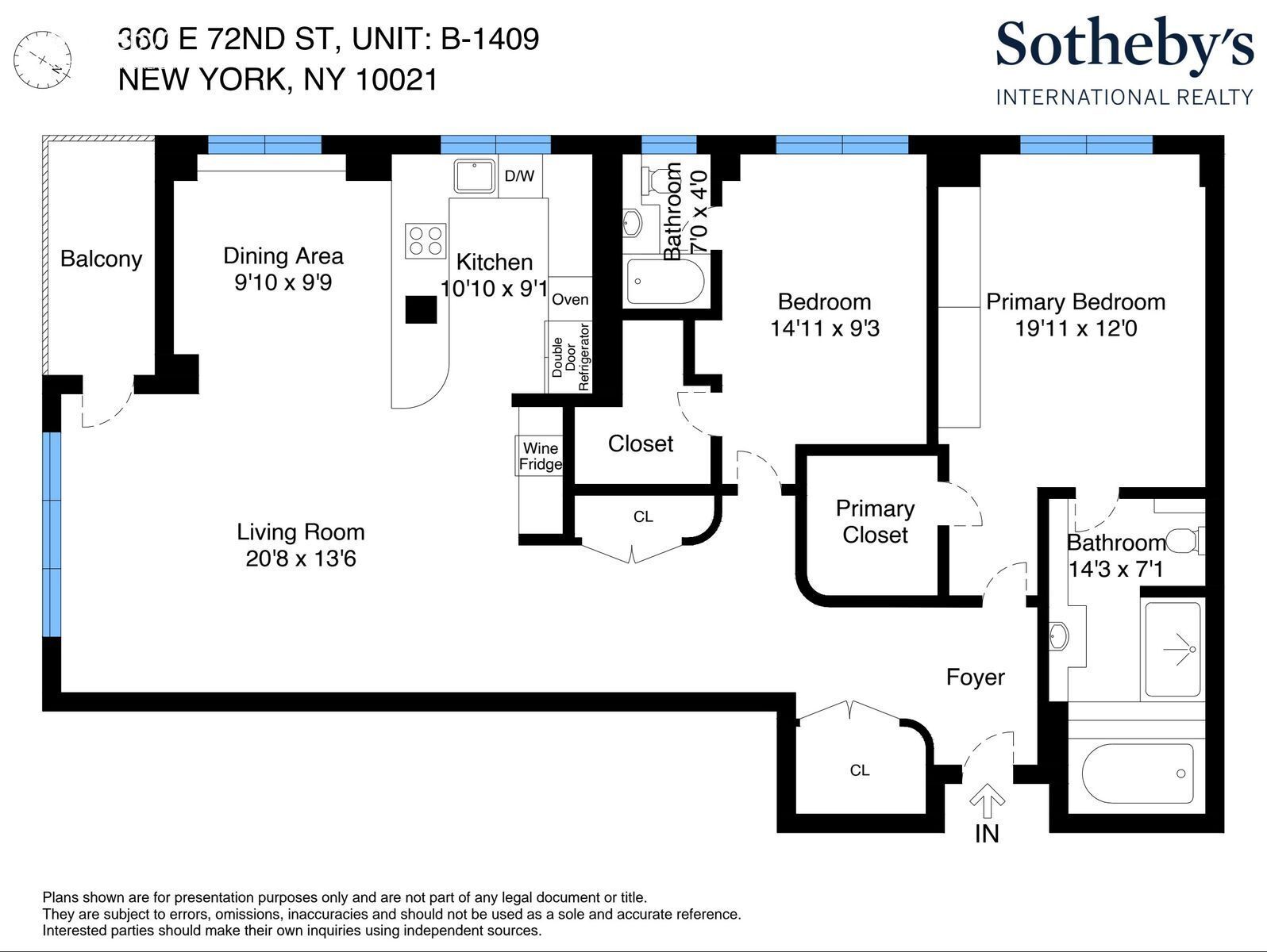 360 East 72nd Street B1409 Upper East Side New York NY 10021