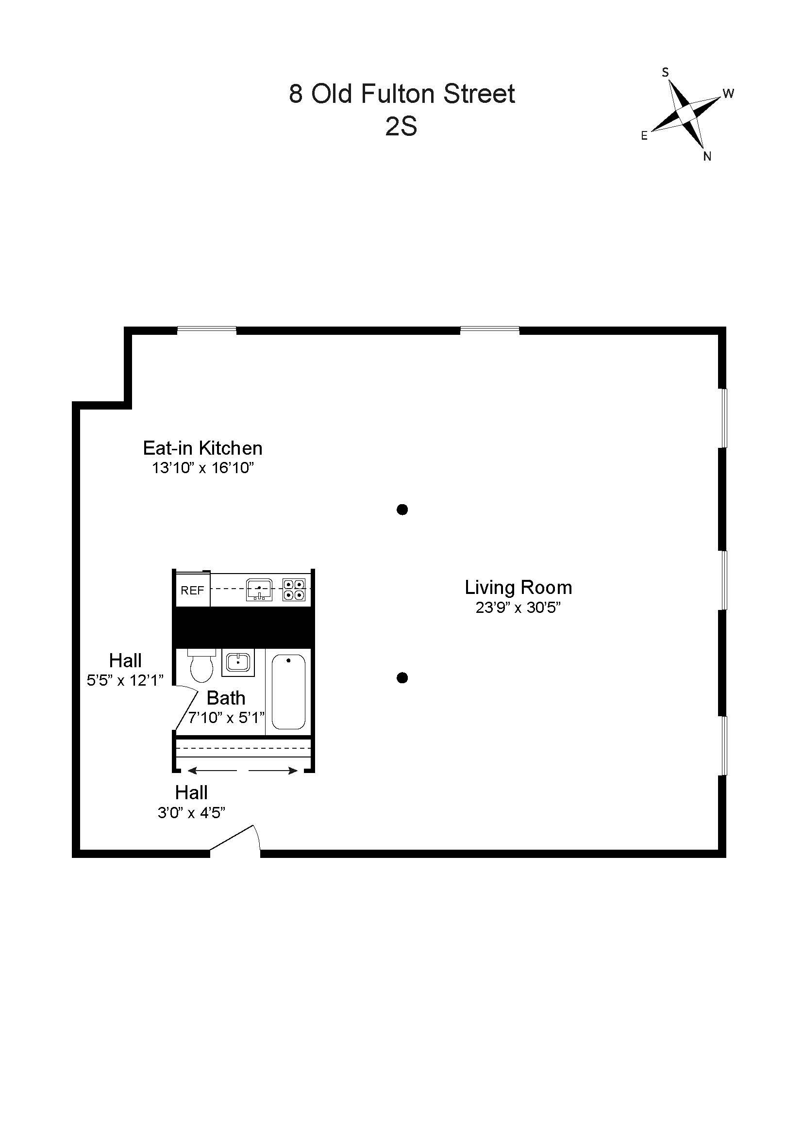 8 Old Fulton Street 2S Fulton Ferry Brooklyn NY 11201