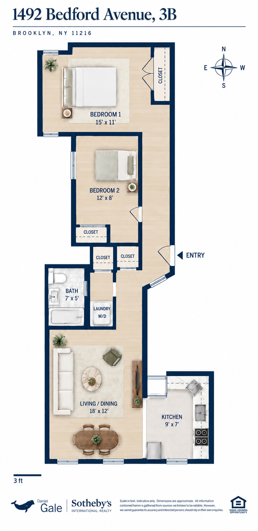 1492 Bedford Avenue 3B Crown Heights Brooklyn NY 11216