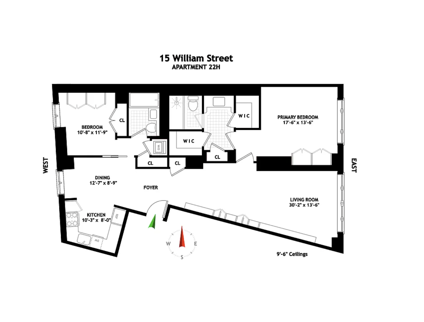 15 William Street 22H Financial District New York NY 10005