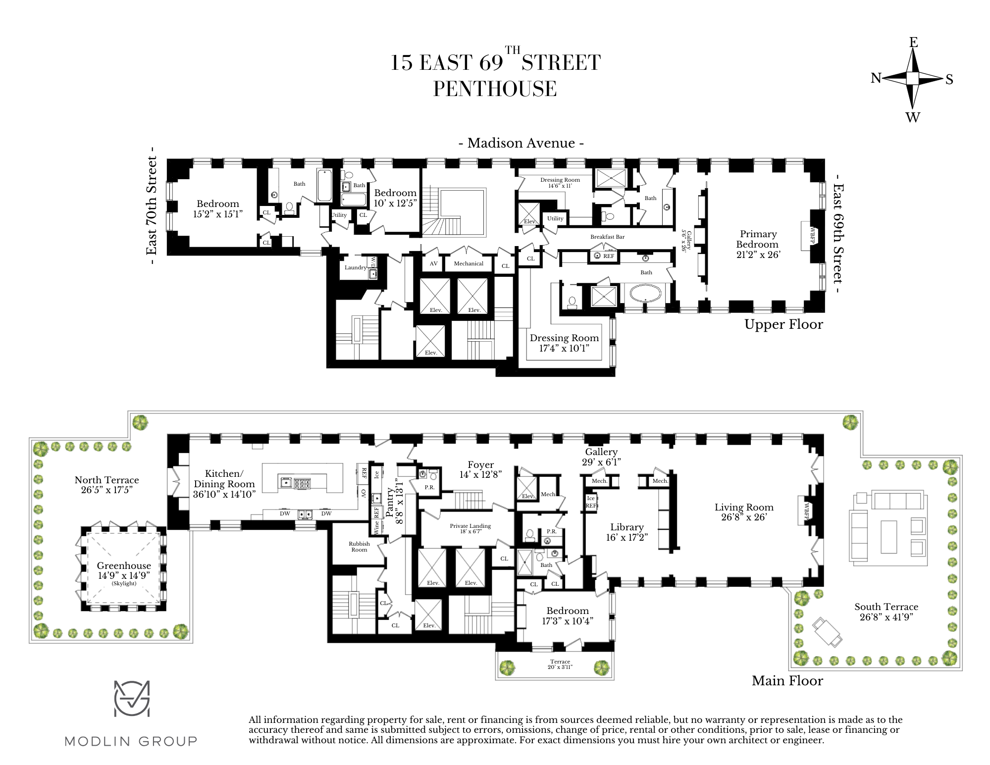 15 East 69th Street PH Upper East Side New York NY 10021