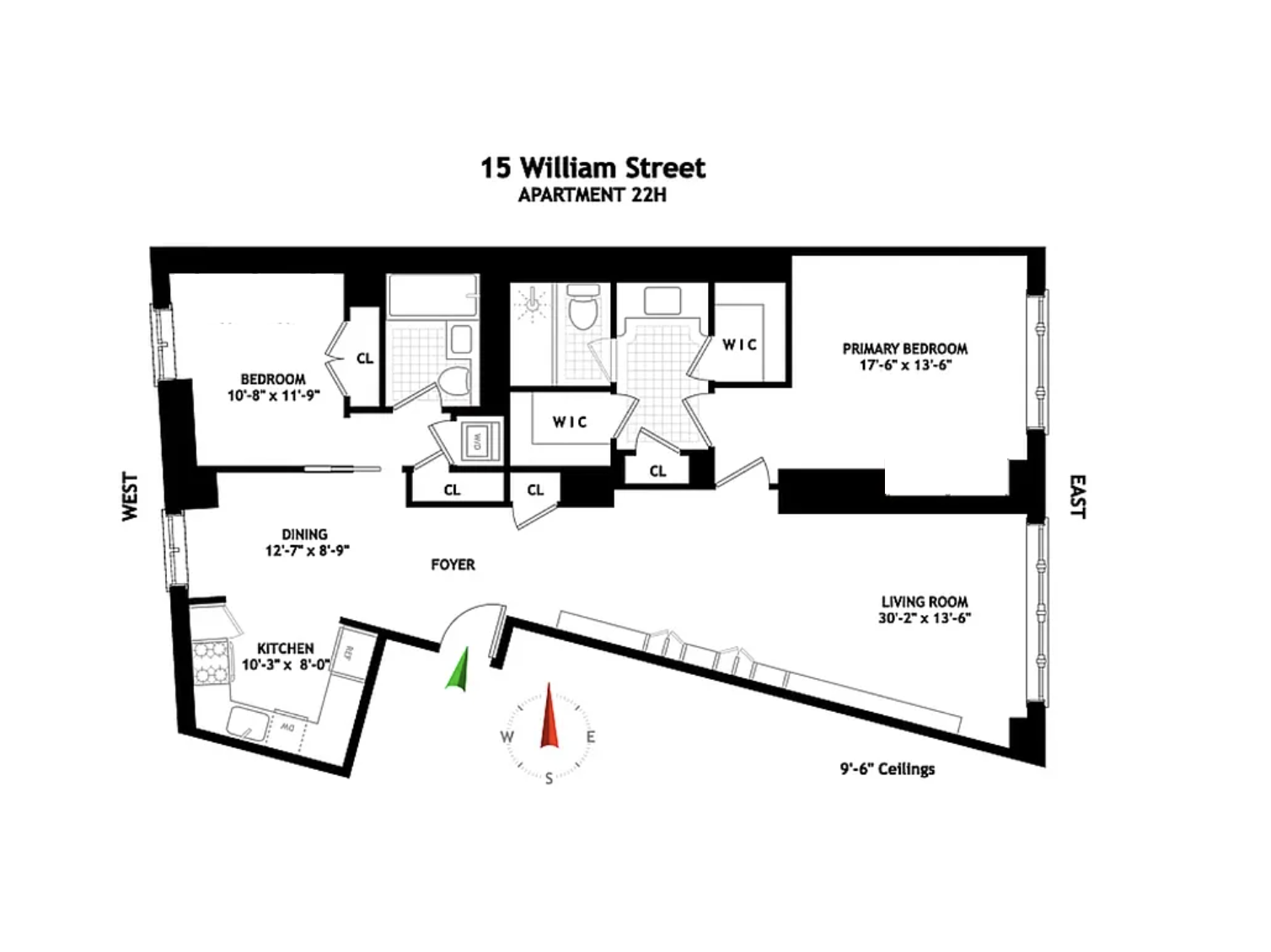 15 William Street 22H Financial District New York NY 10005