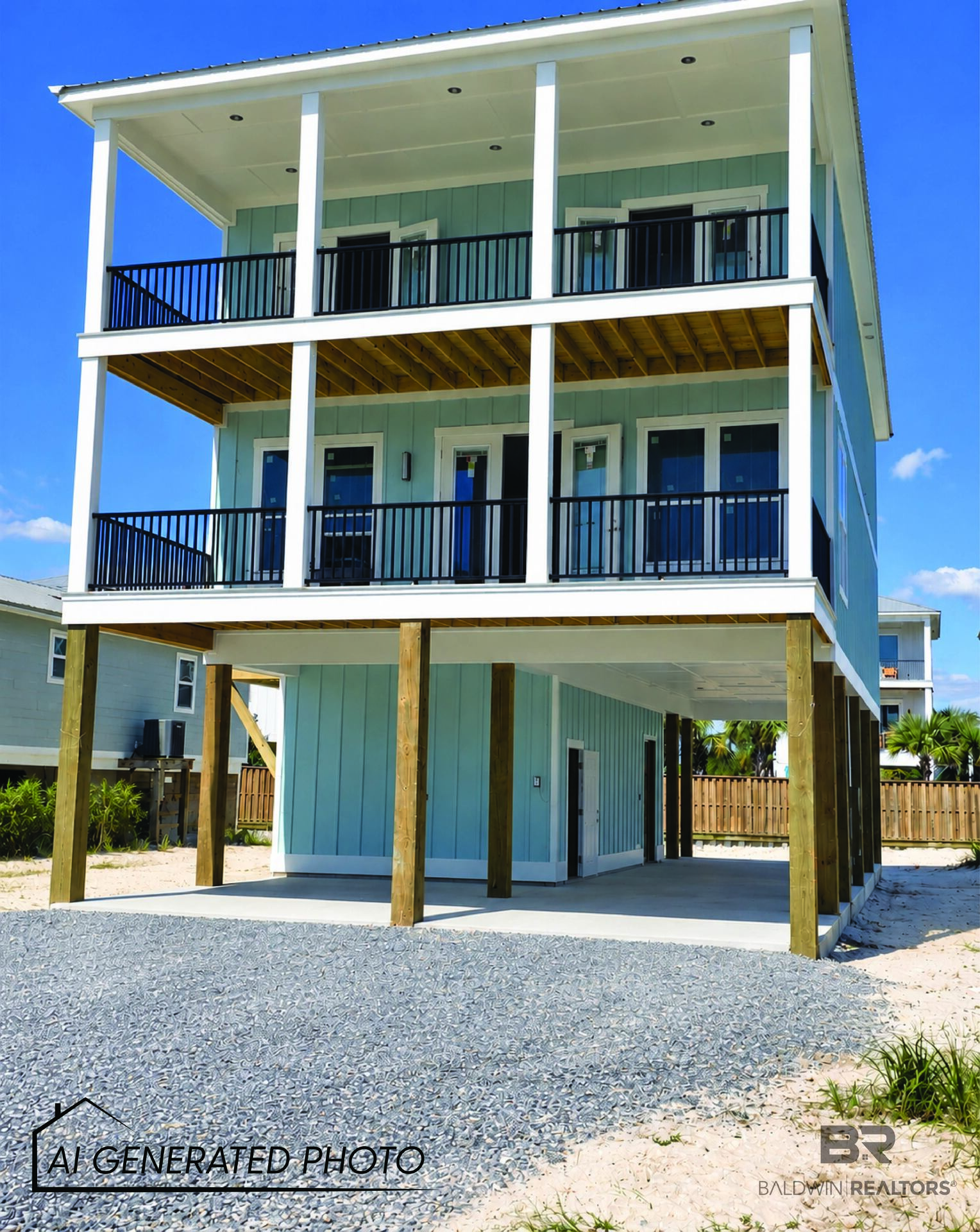 Featuring 6 bedrooms, 5 1/2 baths, 3,170 sqft, this Gold Fortified coastal dream home is well suited as either a large family primary residence or high capacity beach rental. One block from the beach with Gulf views, property combines substantial living space with features designed for everyday convenience and entertaining. The kitchen is equipped with Thor SS appliances, quartz countertops, two dishwashers, undercounter ice maker, large walk in pantry. 2 laundry rooms for large household or frequent guest turnover. Gunite pool heated/ cooled, outdoor shower, outdoor bar, sprinkler system, separate water meter for pool, irrigation, outdoor faucets. An EV Charging station and large 10x15 owners storage room add even more functionality. Photos have been AI and SI enhanced Buyer to verify all information during due diligence.